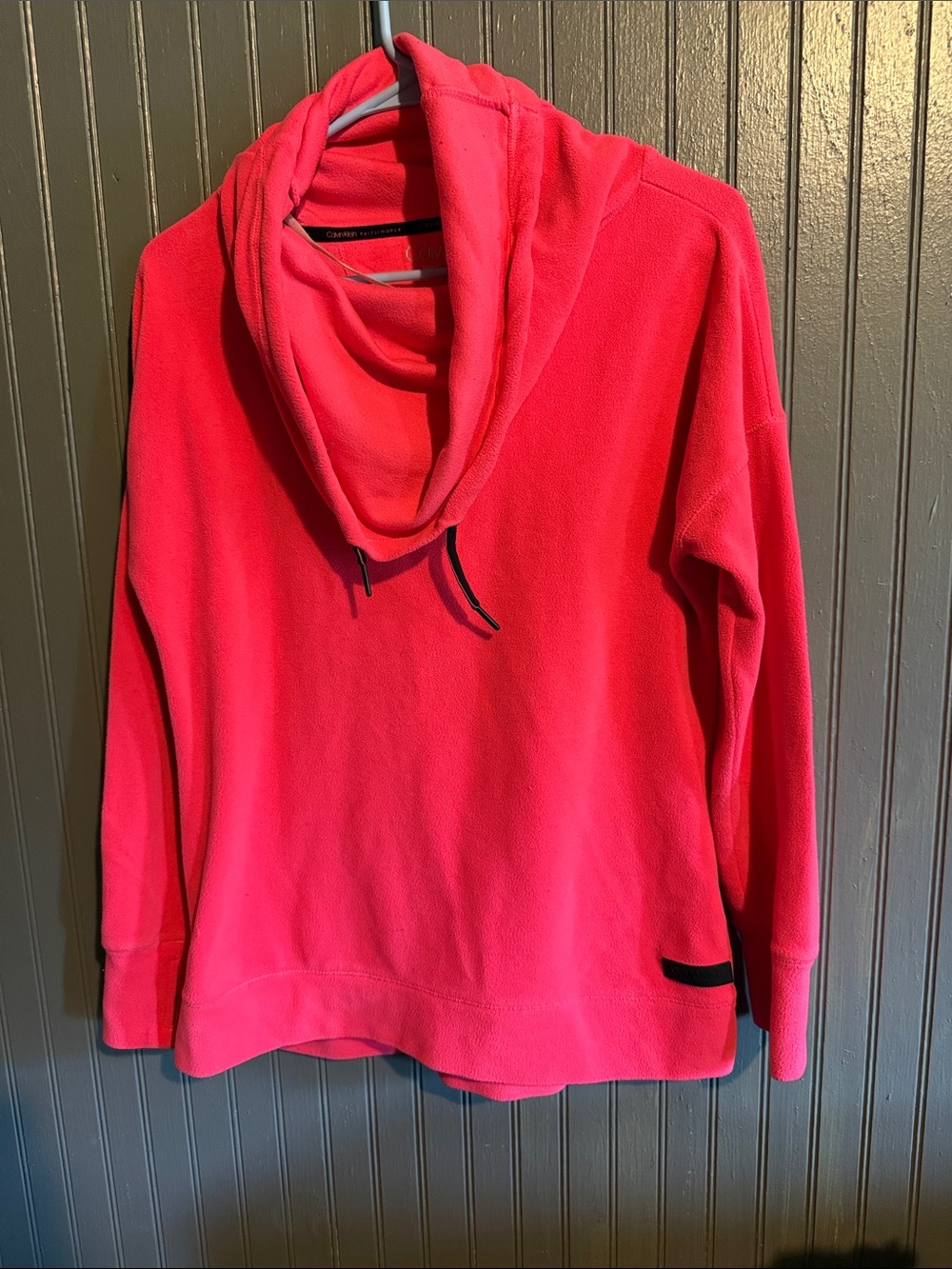 Calvin Klein Bright Pink Funnel-Neck Pullover